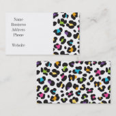 Farbenfrohe Cheetah Leopard Druckgeschenke für Tee Visitenkarte (Vorne/Hinten)