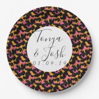 Farbenfrohe Cheetah Print Pattern Moderne Hochzeit