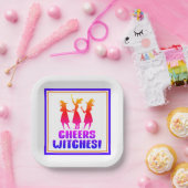 Farbenfrohe Chefs Hexen Funny Halloween Party Pappteller (Party)