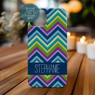 Farbenfrohe Chevrons Lila Limon Blue Individuelle Case-Mate iPhone Hülle