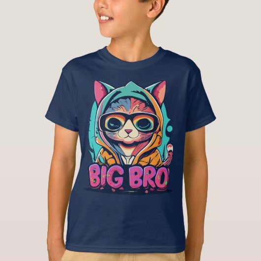 Farbenfrohe Chibi-Kapelle Big Bro T-Shirt (Vorderseite)