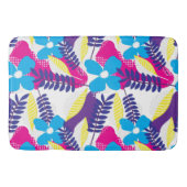 Farbenfrohe Chic Floral & Dot Muster mit Blätter Badematte (Vorderseite)