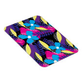 Farbenfrohe Chic Floral & Dot Muster mit Blätter Magnet (Rechte Seite)