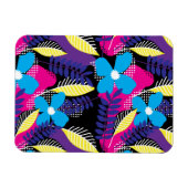 Farbenfrohe Chic Floral & Dot Muster mit Blätter Magnet (Horizontal)