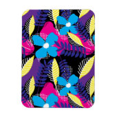 Farbenfrohe Chic Floral & Dot Muster mit Blätter Magnet (Vertikal)