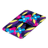 Farbenfrohe Chic Floral & Dot Muster mit Blätter Magnet (Linke Seite)