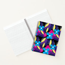 Farbenfrohe Chic Floral & Dot Muster mit Blätter n Notizblock