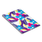 Farbenfrohe Chic Floral & Dot Muster mit Blätter Notizblock (Rechte Seite)