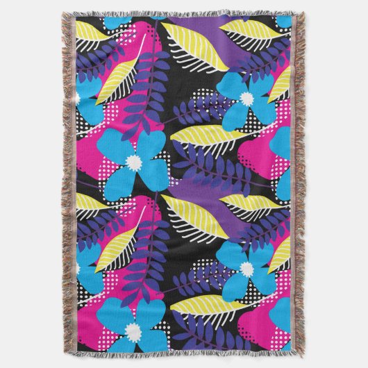 Farbenfrohe Chic Floral & Dot Muster mit Blätter T Decke (Vorderseite Vertikal)