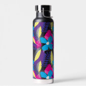 Farbenfrohe Chic Floral & Dot Muster mit Blätter Trinkflasche (Links)