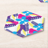 Farbenfrohe Chic Floral & Dot Muster mit Blätter Untersetzer (angewinkelt)