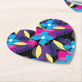 Farbenfrohe Chic Floral & Dot Muster mit Blätter Untersetzer (angewinkelt)