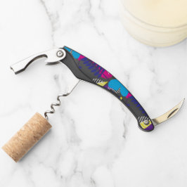 Farbenfrohe Chic Floral & Dot Muster mit Blätter W Kellnermesser