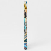 Farbenfrohe Chic gestanztes Glas Blumenmuster iPhone Hülle (Rechte Seite)