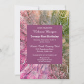 Farbenfrohe Chic Glitzy Einladung zum Geburtstag (Vorderseite)