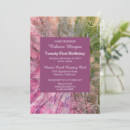 Farbenfrohe Chic Glitzy Einladung zum Geburtstag