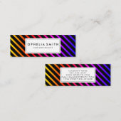 Farbenfrohe Chic Stripes Mini Visitenkarte (Vorne/Hinten)