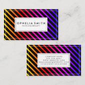 Farbenfrohe Chic Stripes Visitenkarte (Vorne/Hinten)