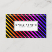 Farbenfrohe Chic Stripes Visitenkarte (Vorderseite)