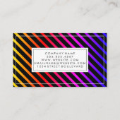 Farbenfrohe Chic Stripes Visitenkarte (Rückseite)