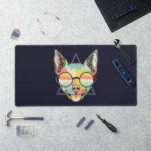 Farbenfrohe Chihuahua-Brillen Abstrakt