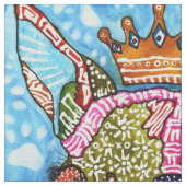 Farbenfrohe Chihuahua Pop Kunstwerk Stoff (Nahaufnahme)