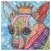 Farbenfrohe Chihuahua Pop Kunstwerk Stoff (Muster)
