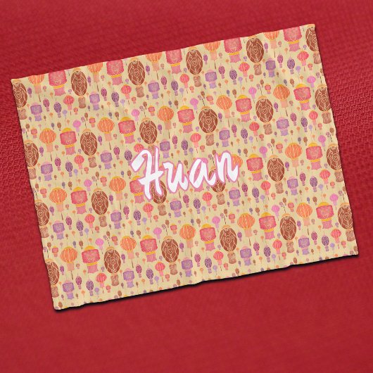 Farbenfrohe chinesische Laternen Fleecedecke