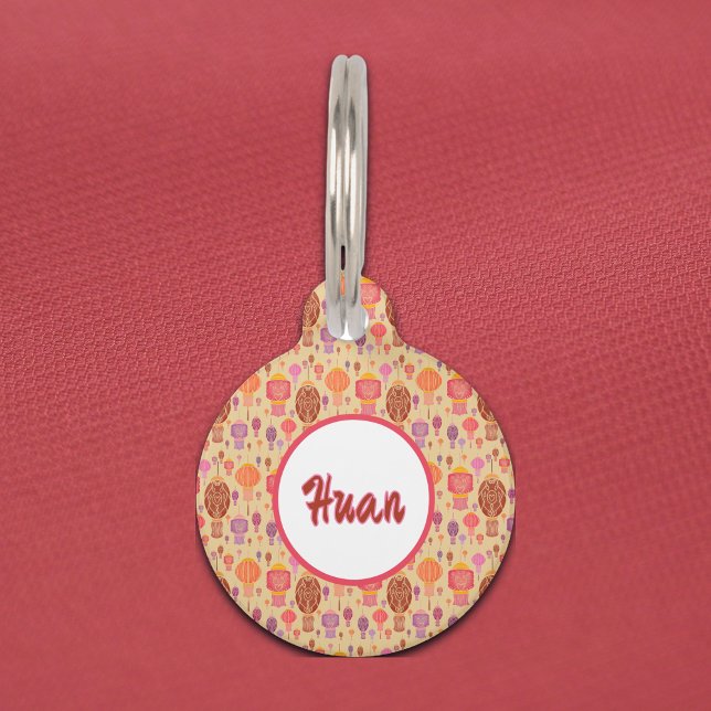 Farbenfrohe chinesische Laternen Haustiermarke (Von Creator hochgeladen)