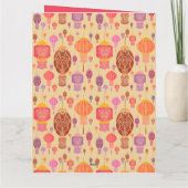 Farbenfrohe chinesische Laternen Lunar-Neujahr Karte (Rückseite)