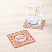 Farbenfrohe chinesische Laternen Lunar-Neujahr Rechteckiger Pappuntersetzer (Vor Ort)