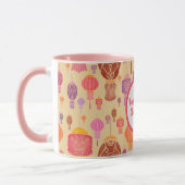 Farbenfrohe chinesische Laternen Lunar-Neujahr Tasse (Links)