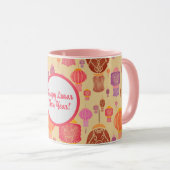 Farbenfrohe chinesische Laternen Lunar-Neujahr Tasse (VorderseiteRechts)