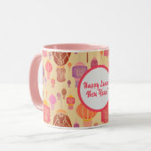 Farbenfrohe chinesische Laternen Lunar-Neujahr Tasse (Vorderseite Links)