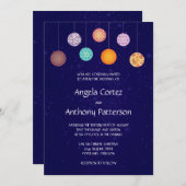 Farbenfrohe chinesische Muster Papier Laternen Hoc Einladung (Vorne/Hinten)