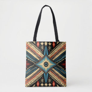 Farbenfrohe Choctaw Indianerstamm Muster Tote Tasc Tasche