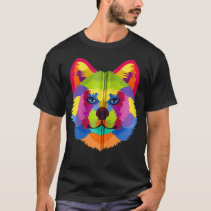 Farbenfrohe Chowchow niedlicher Hundekopf Artistic T-Shirt