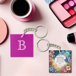 Farbenfrohe Christliche Römer-Bibelverse-Monogramm Schlüsselanhänger