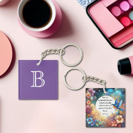 Farbenfrohe Christliche Römer-Bibelverse-Monogramm Schlüsselanhänger