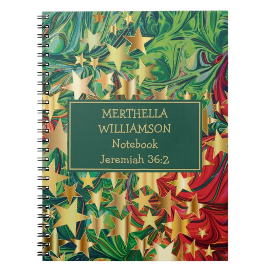 Farbenfrohe CHRISTMAS STARTEN Abstrakt Personalisi Notizblock (Vorderseite)