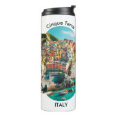 Farbenfrohe Cinque Terre, Italien - individuell an Thermosbecher (Nach links gedreht)