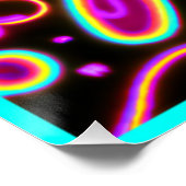 Farbenfrohe Circle Neon Muster Art Design Poster (Ecke)