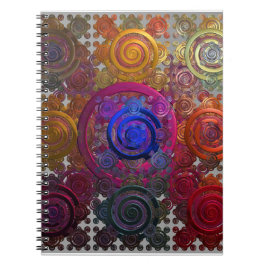 Farbenfrohe Circular Hotplates Spiral Notebook Notizblock