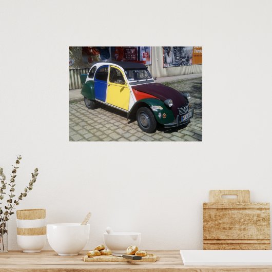 Farbenfrohe Citroen 2 CV Poster (Küche)