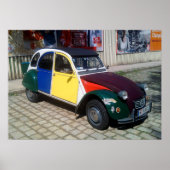 Farbenfrohe Citroen 2 CV Poster (Vorne)