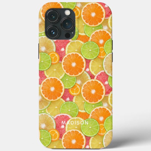 Farbenfrohe Citrus individuelle Name-Fälle Case-Mate iPhone Hülle (Rückseite)
