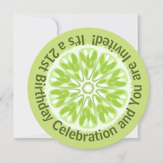 Farbenfrohe Citrus Slice Limon Geburtstag Einladung