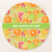 Farbenfrohe Citrus-Untersetzer für benutzerdefinie Runder Pappuntersetzer (Vorderseite)