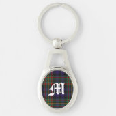 Farbenfrohe Clan MacLellan Karierte Monogram Key C Schlüsselanhänger (Vorderseite)
