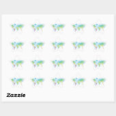 Farbenfrohe Cloud World Map Stern-Aufkleber (Blatt)